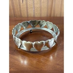 6" Votive Candle Holder Heart Valentine Romance Decor Brass Metal Gift